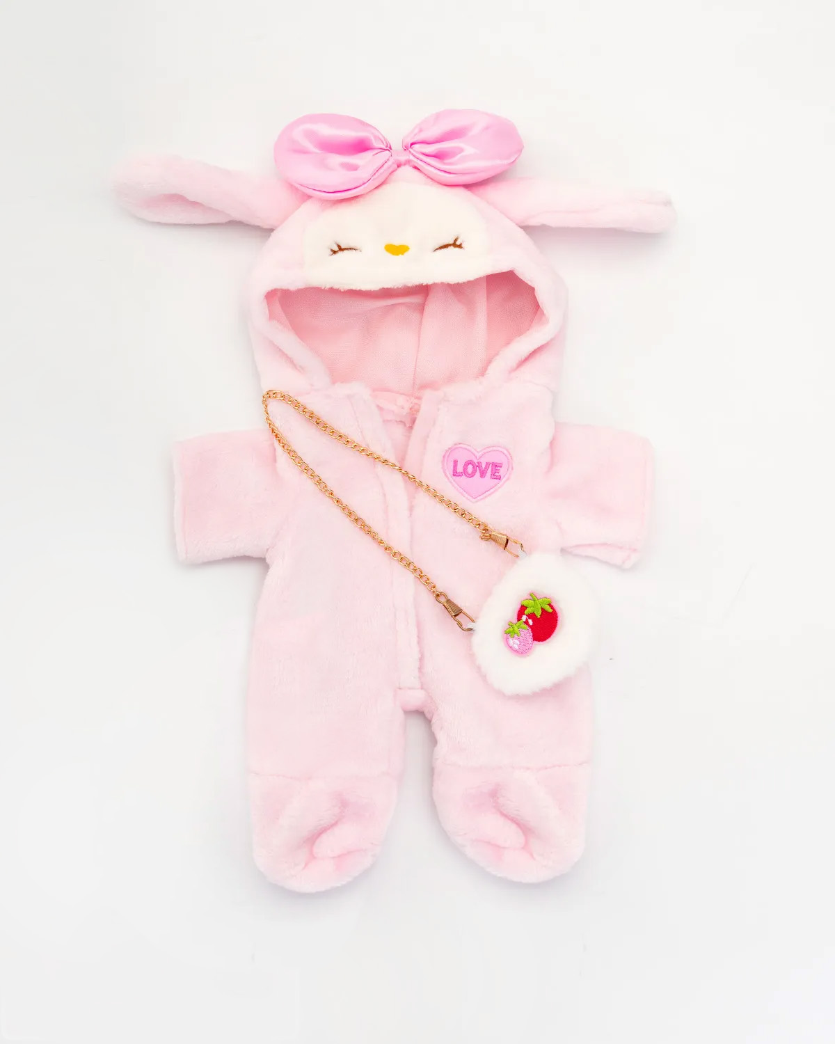 Getahug Love Strawberry Pink Bear | Handmade Jointed Teddy Bear Gift