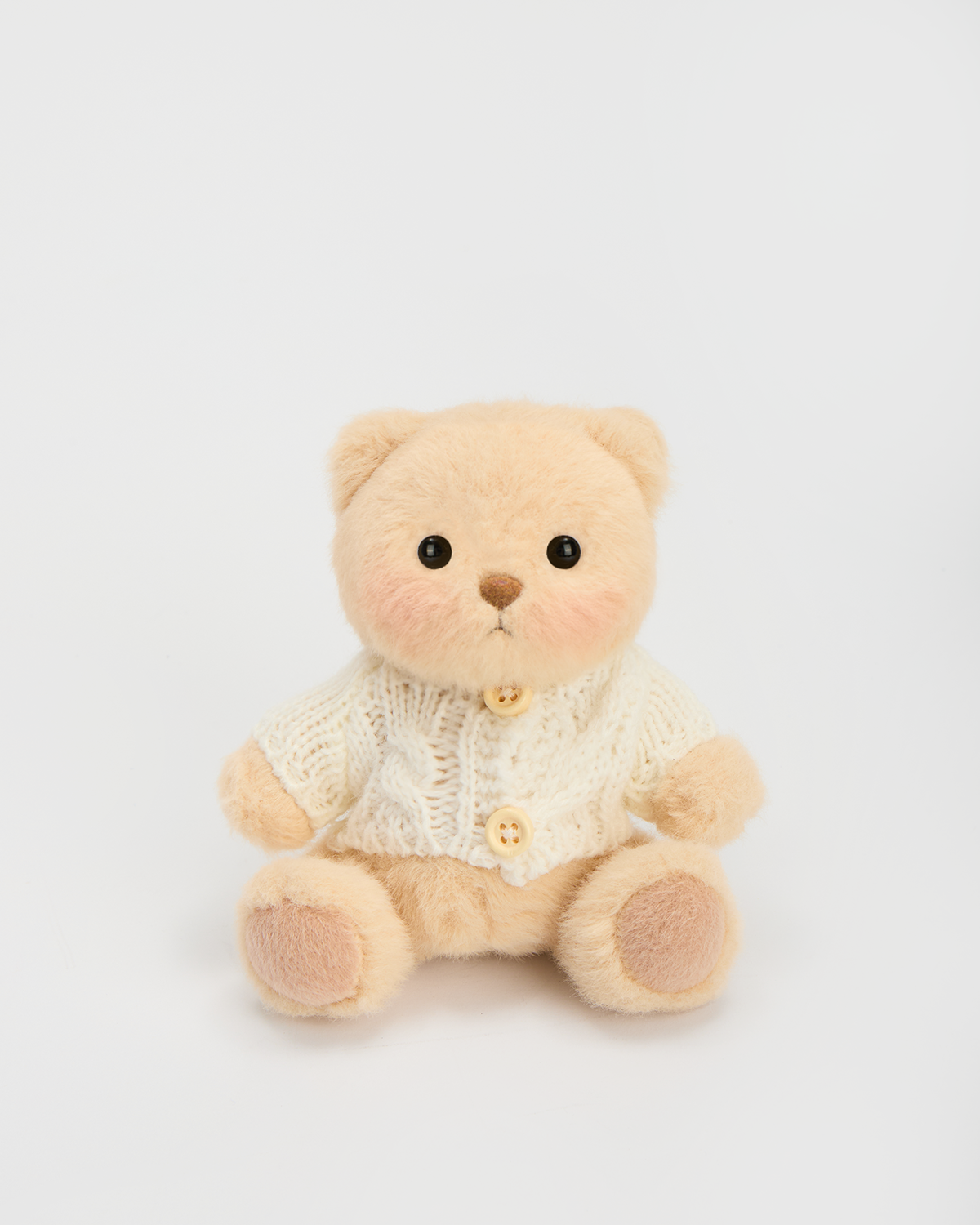 Getahug 5.9 Inches White Sweater Brown Mini Bear Pendant Keychain Gift