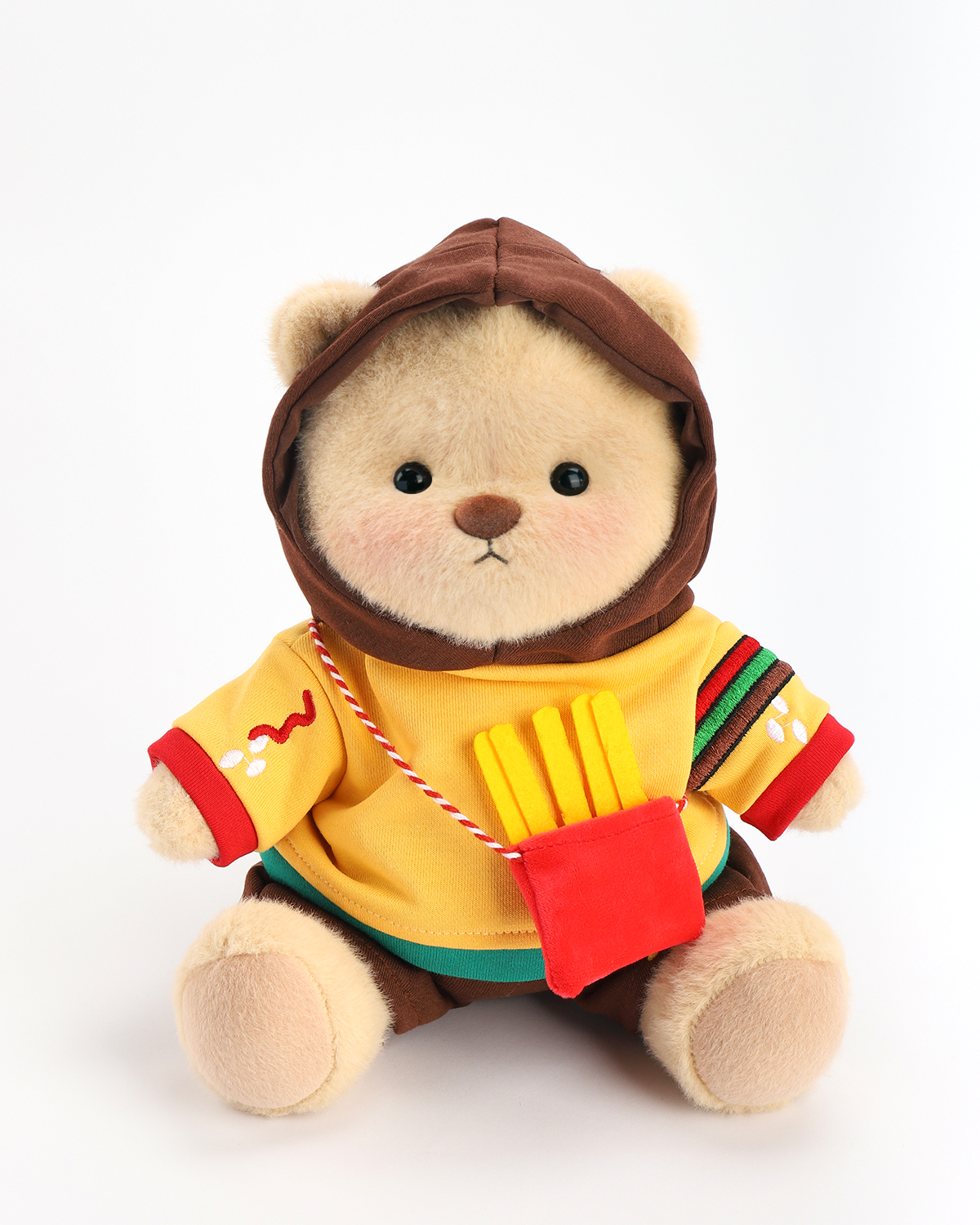 Getahug 🍔Hamburger Hoodie Bear | Handmade Jointed Teddy Bear Gift