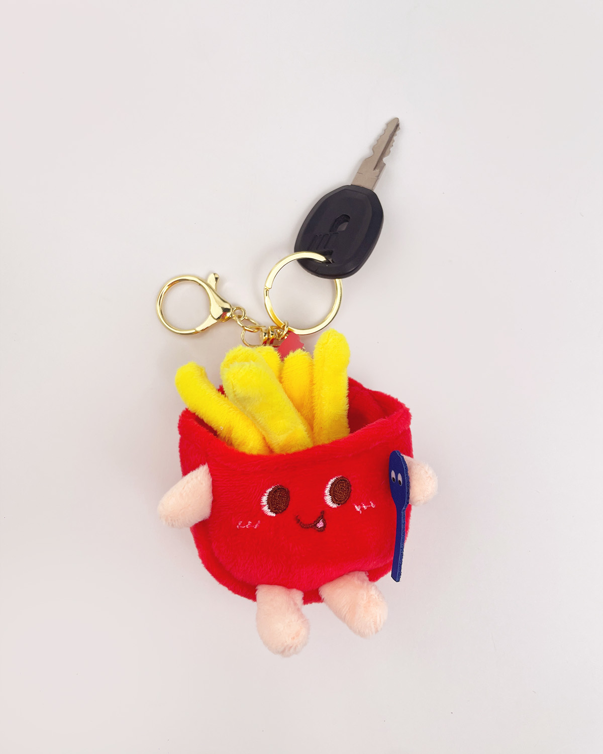 French Fries Plush Toy Keychain