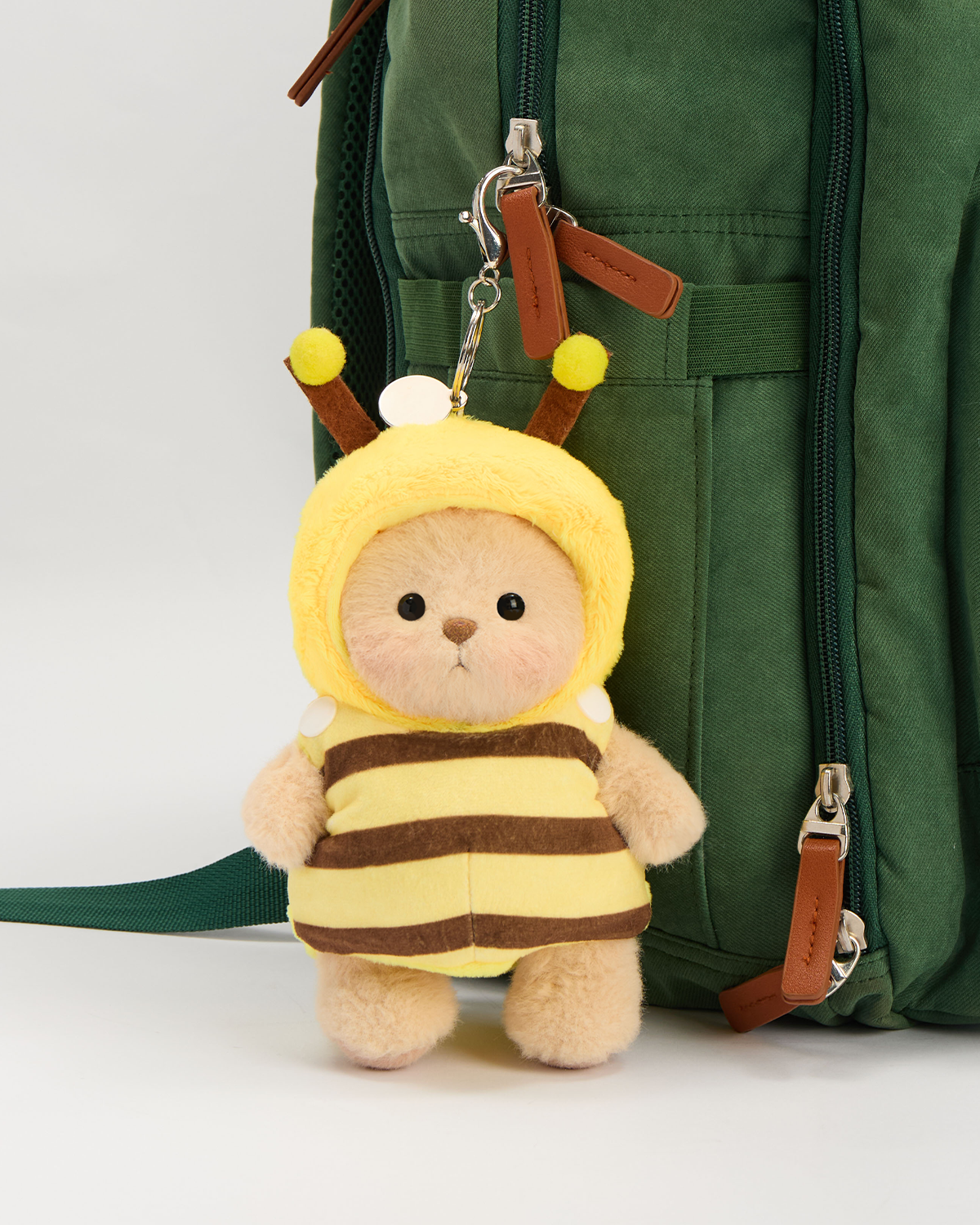 Getahug 5.9 Inches Honey Bee Brown Mini Bear Bag Charm Keychains Gift
