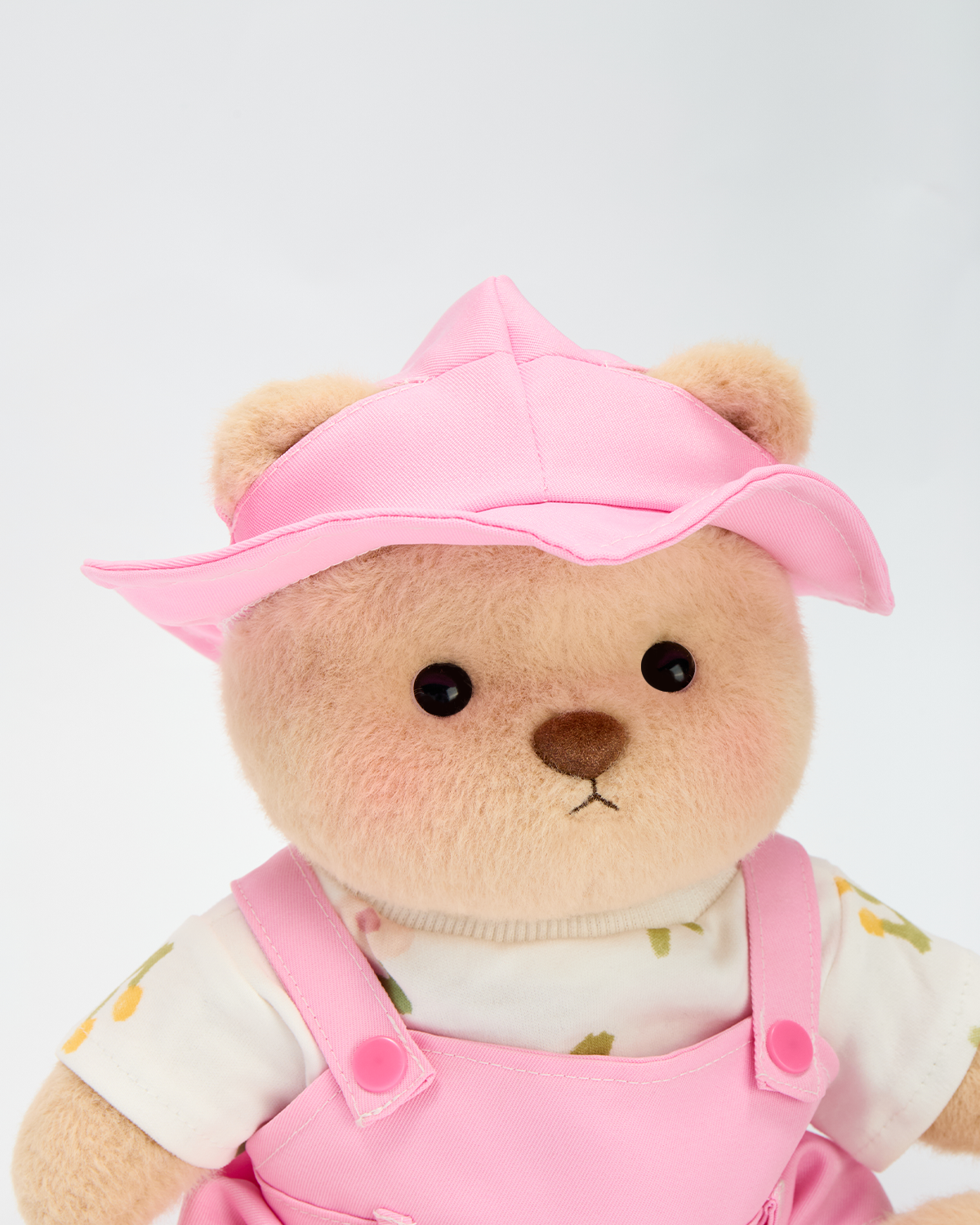 Getahug Sweet Pink Overalls Bear | Handmade Jointed Teddy Bear Gift