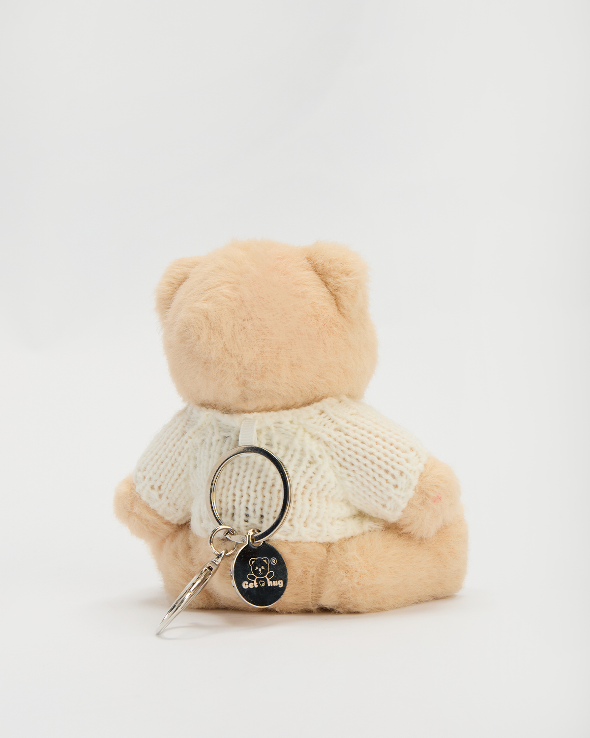 Getahug 5.9 Inches White Sweater Brown Mini Bear Pendant Keychain Gift