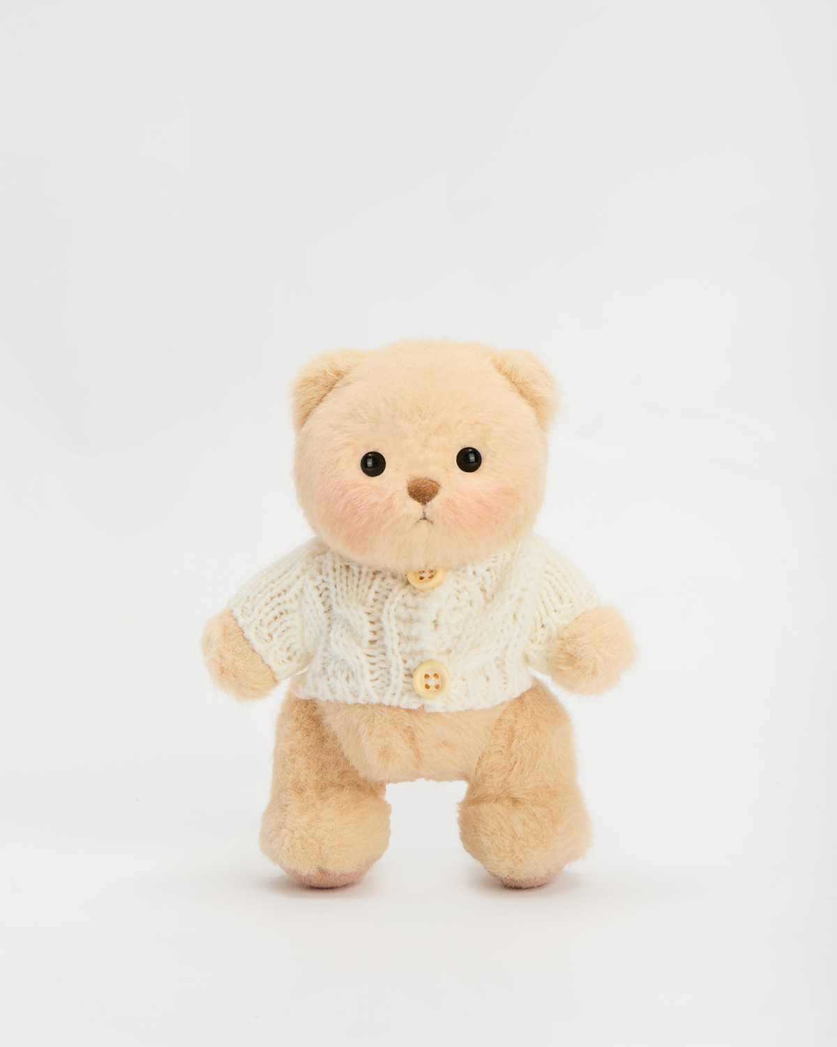 Getahug 5.9 Inches White Sweater Brown Mini Bear Pendant Keychain Gift