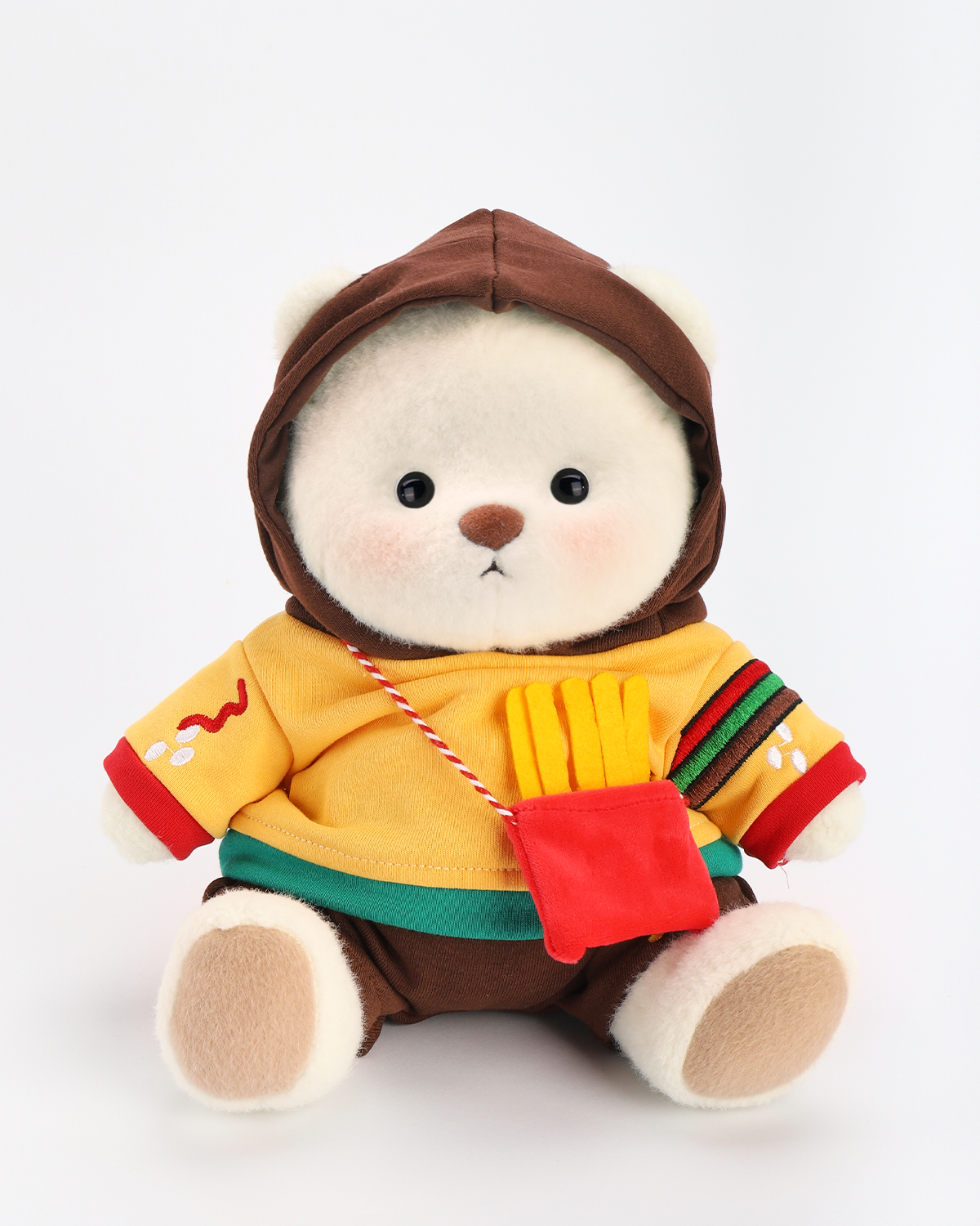 Getahug 🍔Hamburger Hoodie Bear | Handmade Jointed Teddy Bear Gift