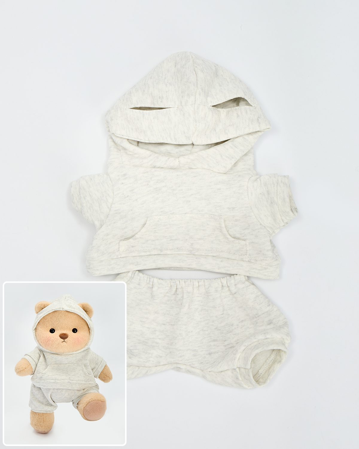 Grey Hoodie Set (Outfit Only) | Teddy Bear Clothes