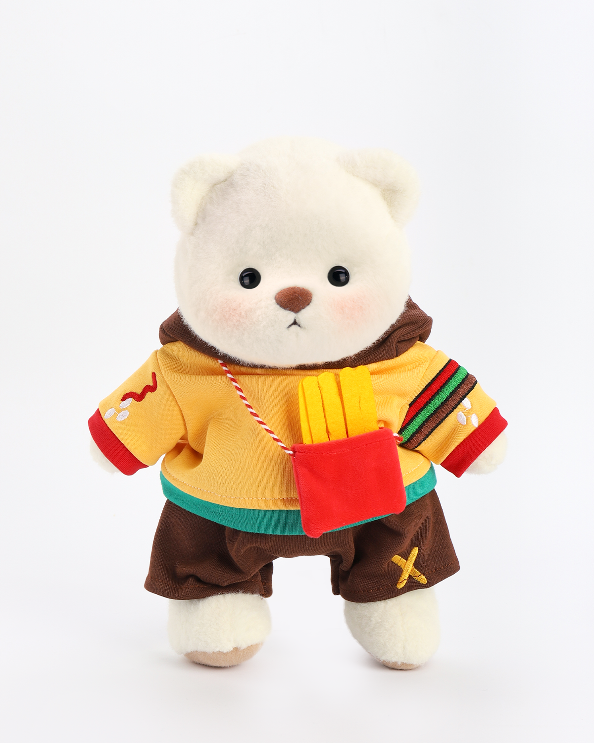 Getahug 🍔Hamburger Hoodie Bear | Handmade Jointed Teddy Bear Gift