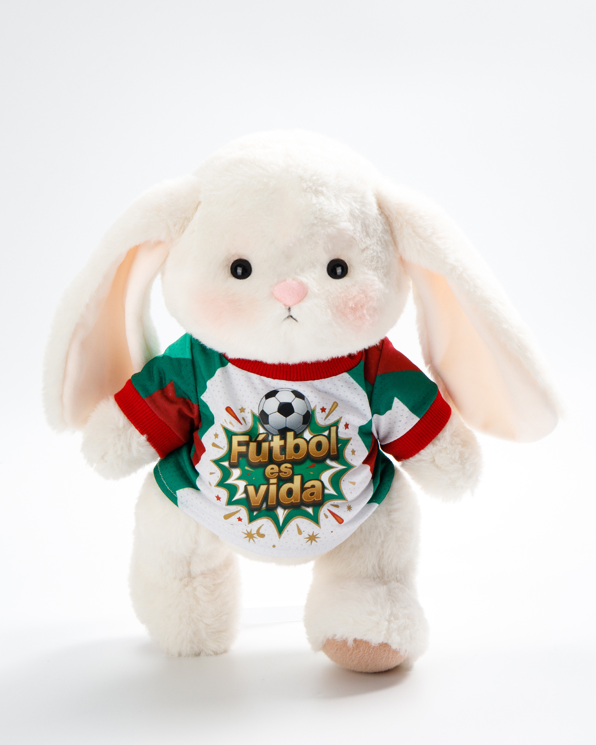 Getahug Soccer Life Jointed Bunny Plush | Handmade Stuffed Animal Gift for Football Fans