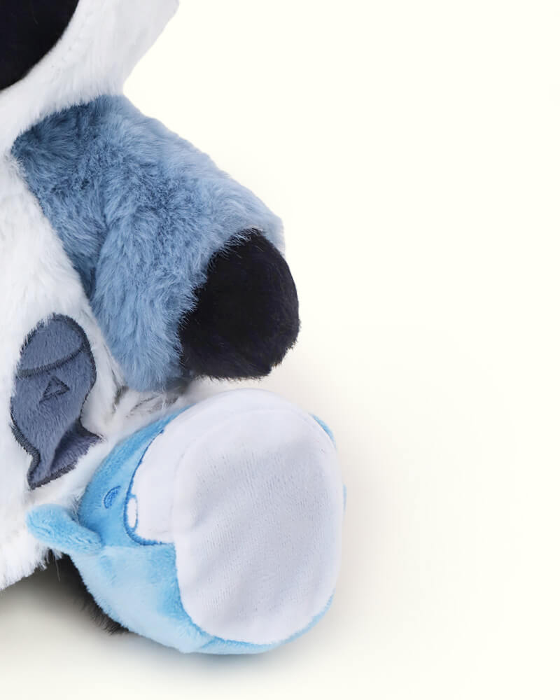 Getahug Fluffy Shark Black Bear | Handmade Jointed Teddy Bear Gift