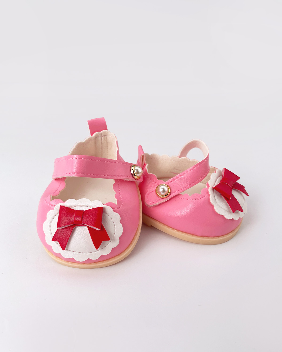 Red Bow Pink Shoes | Teddy Bear Clothes