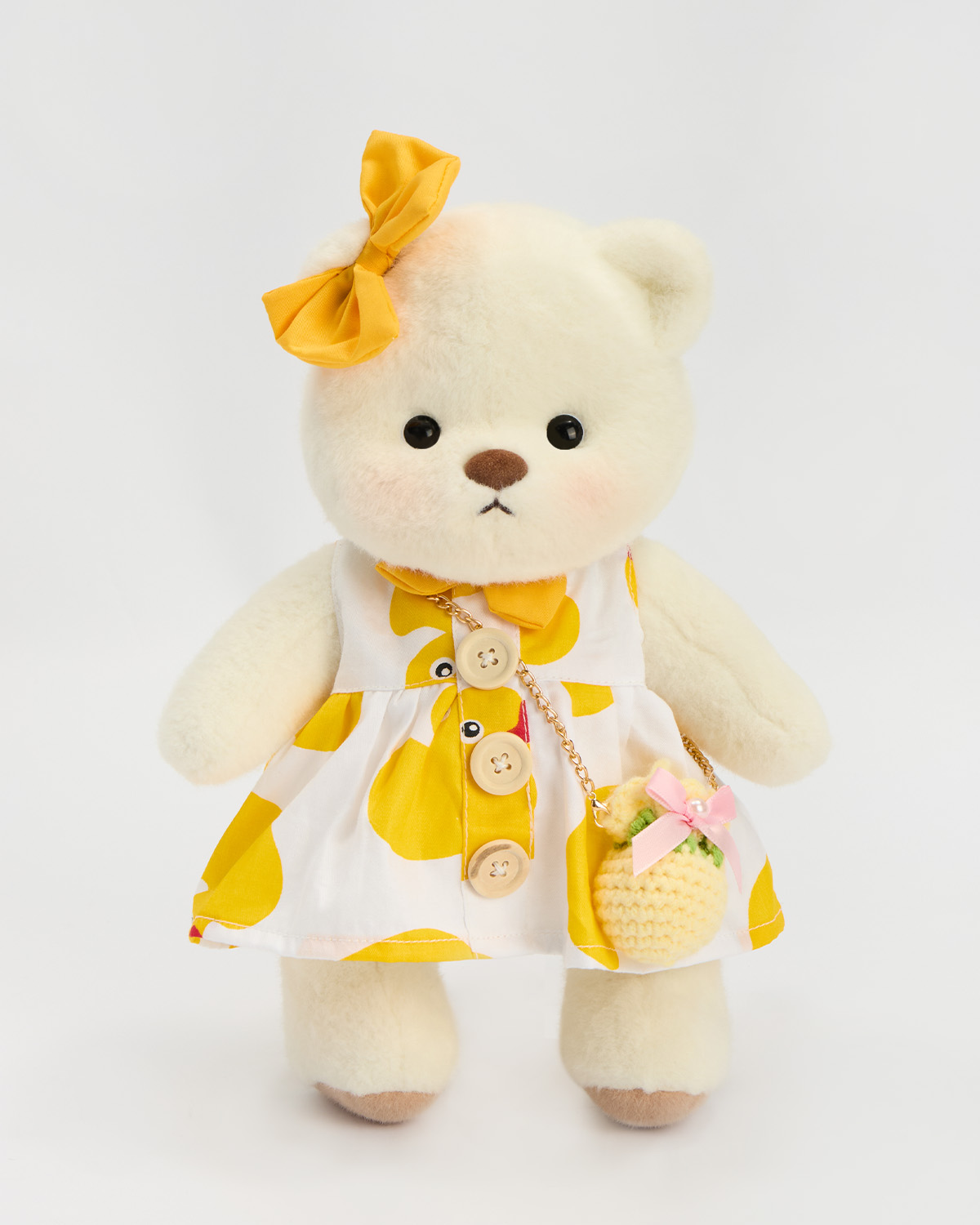 Getahug Big Yellow Duck Dress Bear | Handmade Jointed Teddy Bear Gift