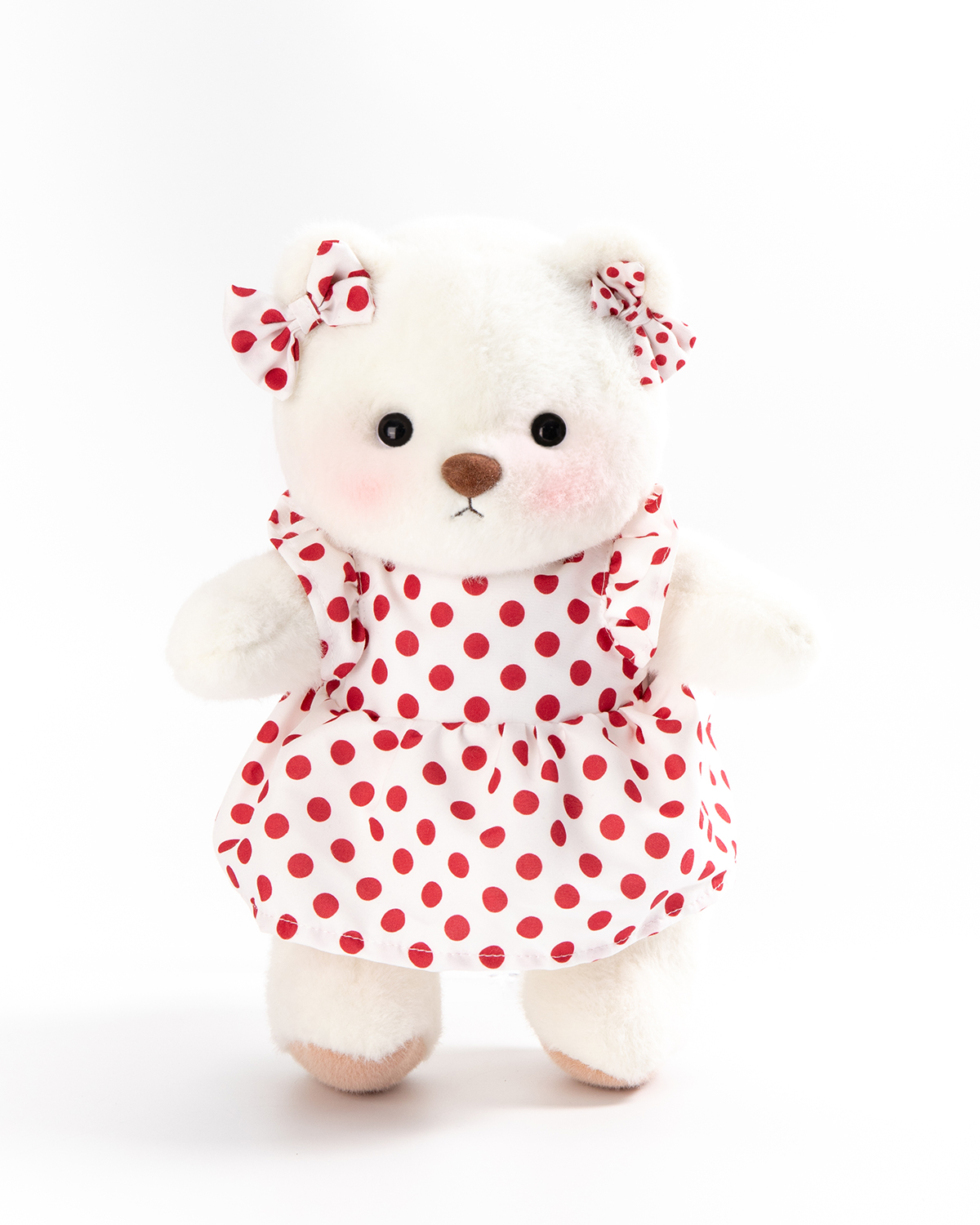 Getahug Sunny Polka Dot Dress Bear | Handmade Jointed Teddy Bear Stuffed Animal Gift