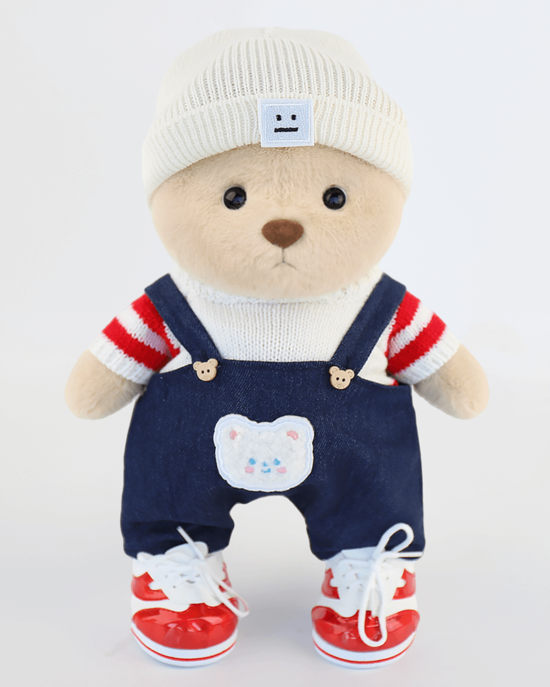 Red Sweater Cool Bear Suit | Handmade Jointed Teddy Bear Gifts