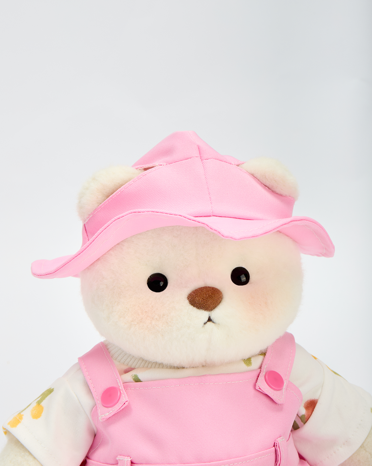 Getahug Sweet Pink Overalls Bear | Handmade Jointed Teddy Bear Gift