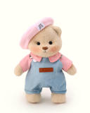 Pink Beanie Denim Overalls