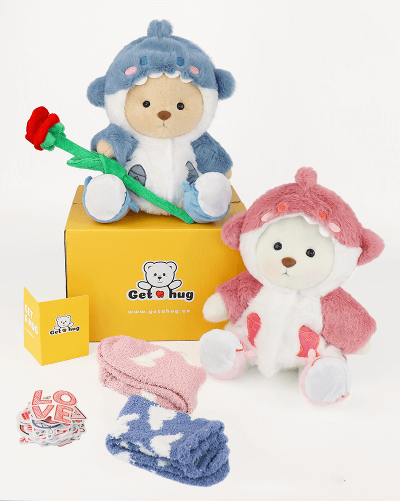 Small Custom Handmade Jointed Valentine's Teddy Bear