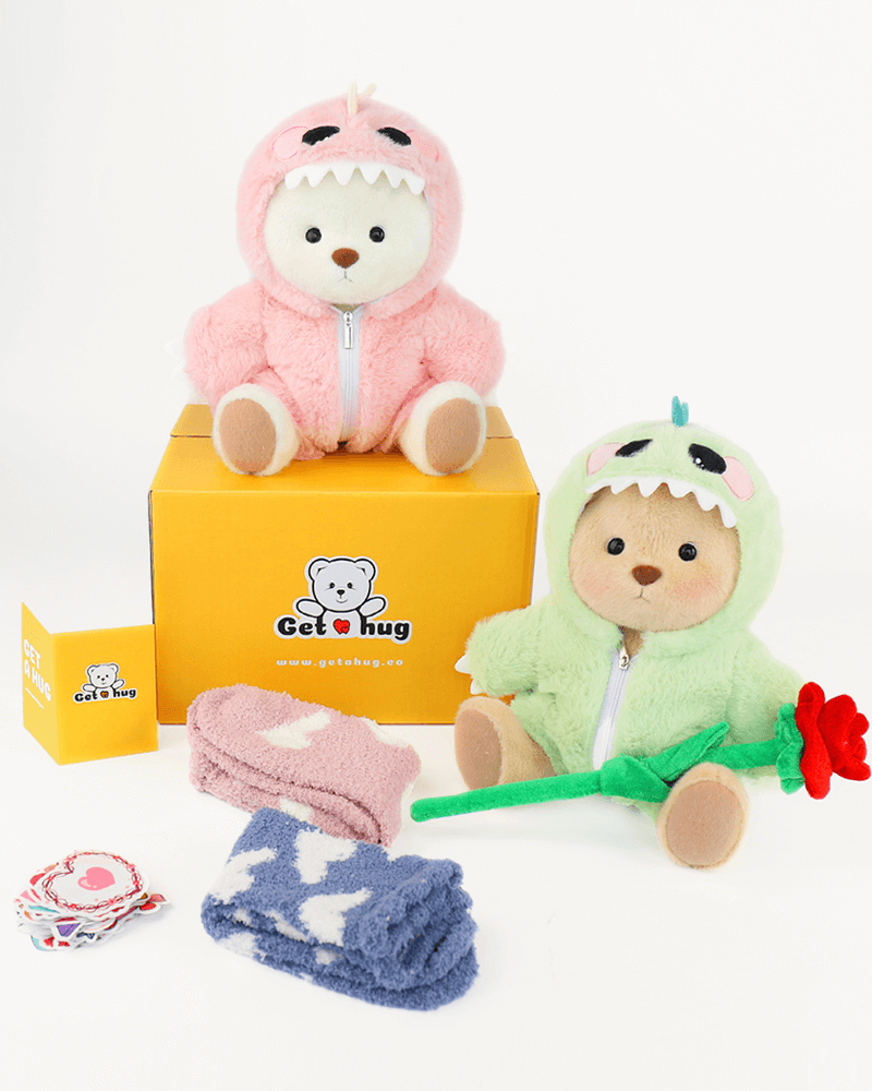 Small Custom Handmade Jointed Valentine's Teddy Bear