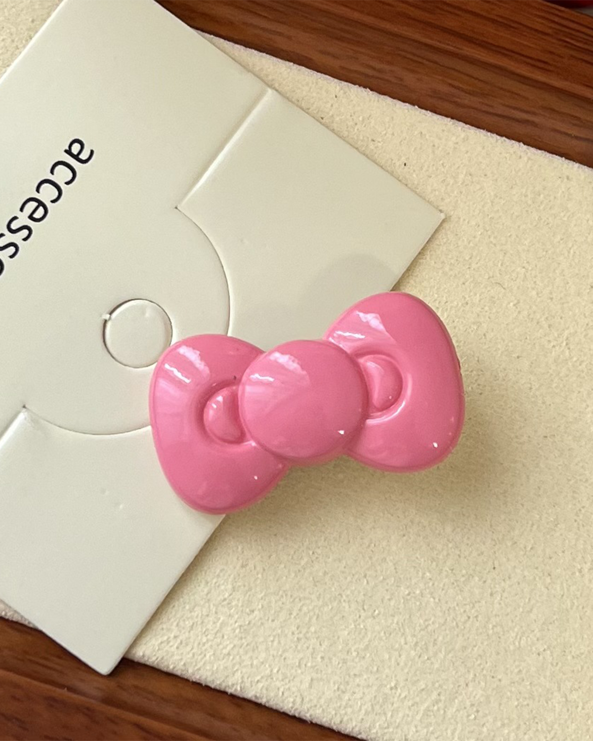 Pink Bow Hairpin | Suitable for 5.9 Inches Stuffed Animals