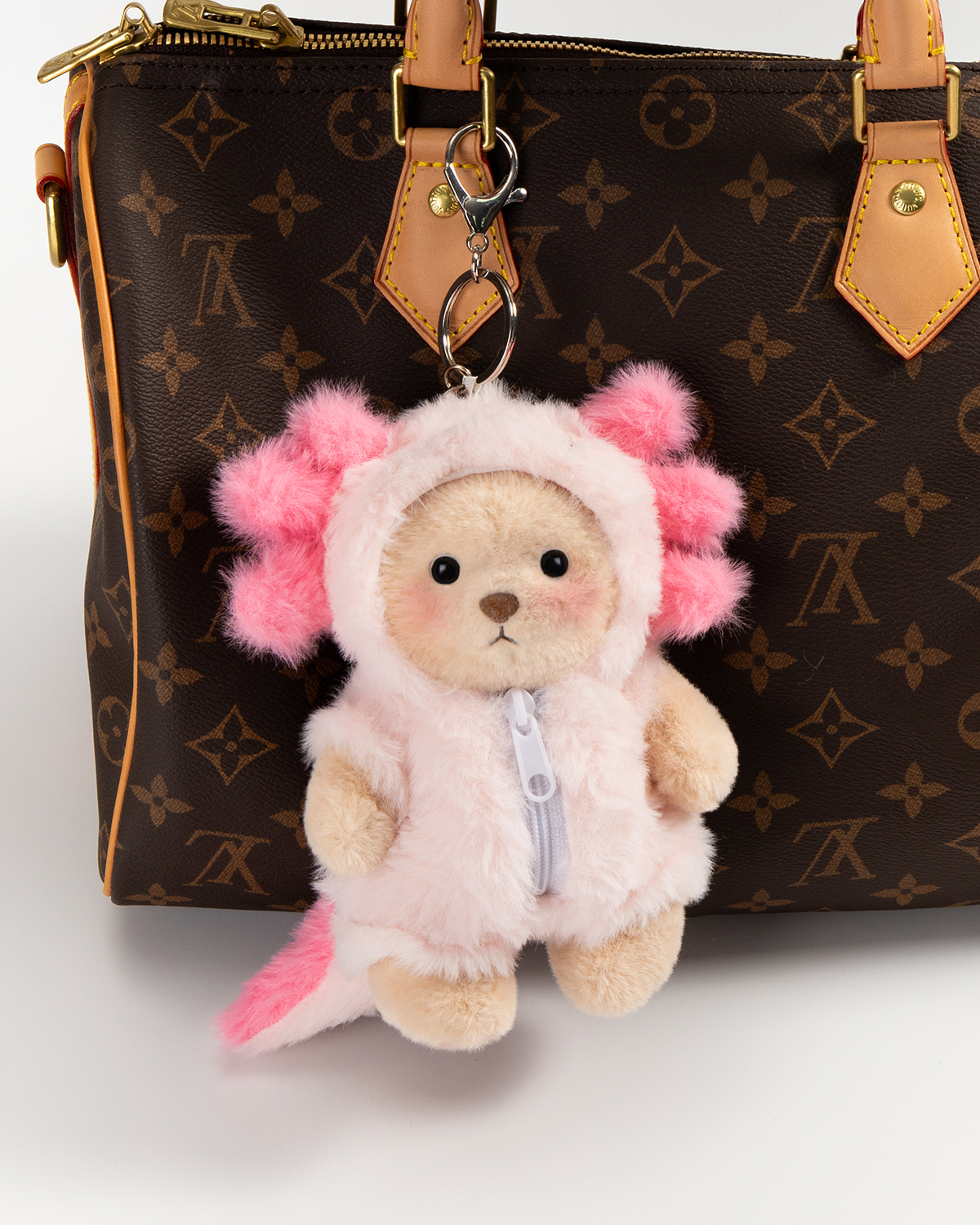 Getahug Axolotl Mini Bear Keychain | 5.9 Inches Plush Bag Charm Stuffed Animal Gift