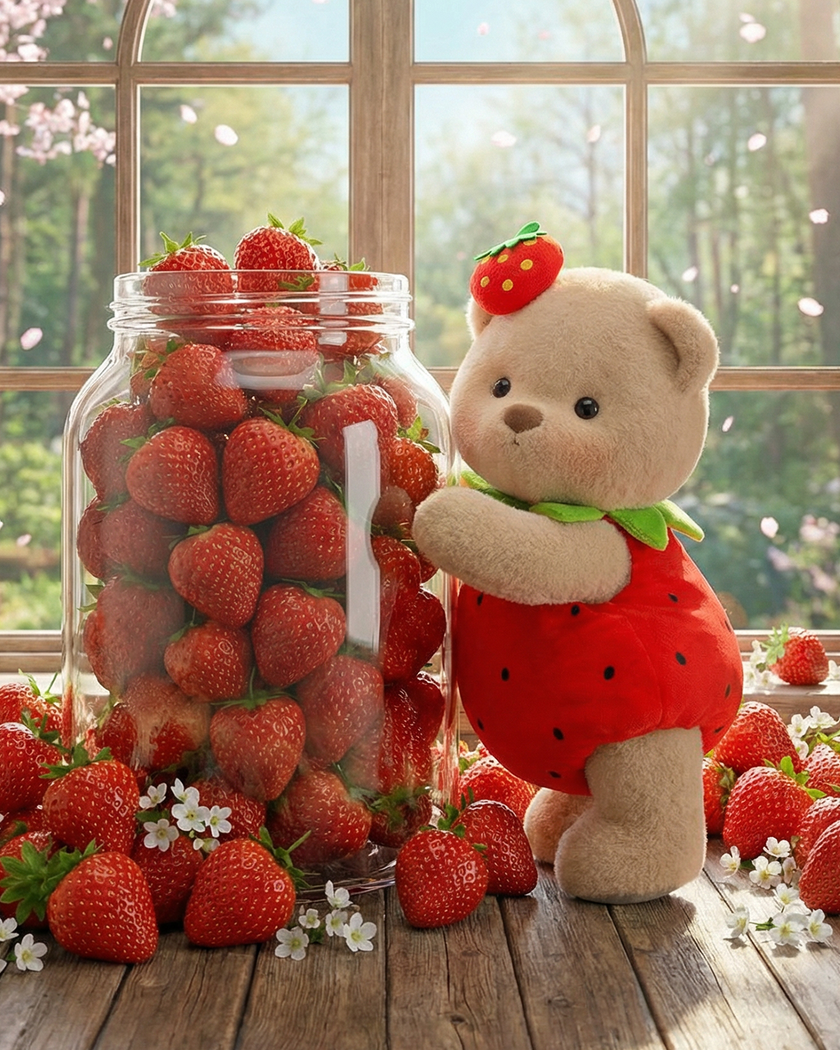 Getahug🍓Strawberry Bear | Handmade Jointed Teddy Bear Gift
