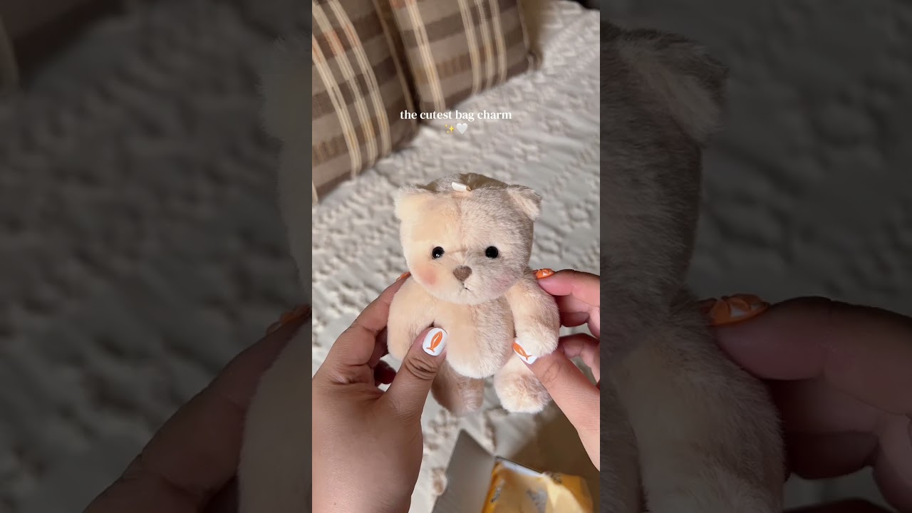 Getahug 5.9 Inches🍓Strawberry Brown Mini Bear Keychain Bag Charm Gift