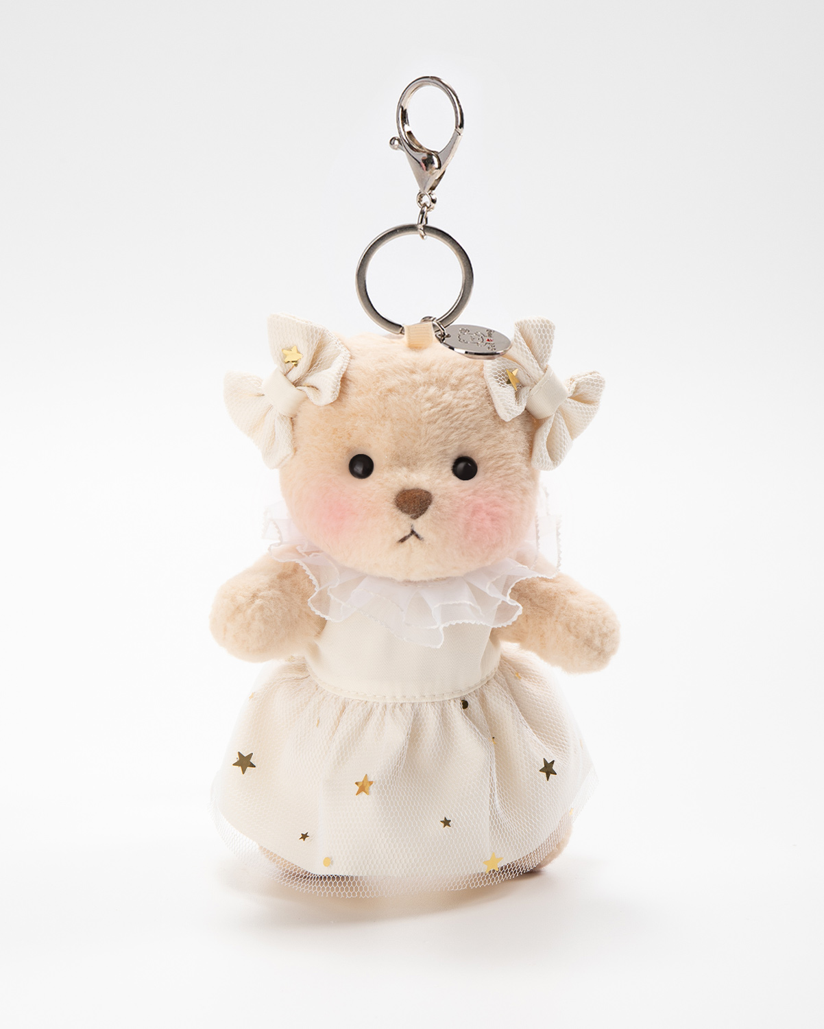 Getahug Star Moon Tulle Dress Mini Bear Keychain | 5.9 Inches Plush Bag Charm Stuffed Animal Gift