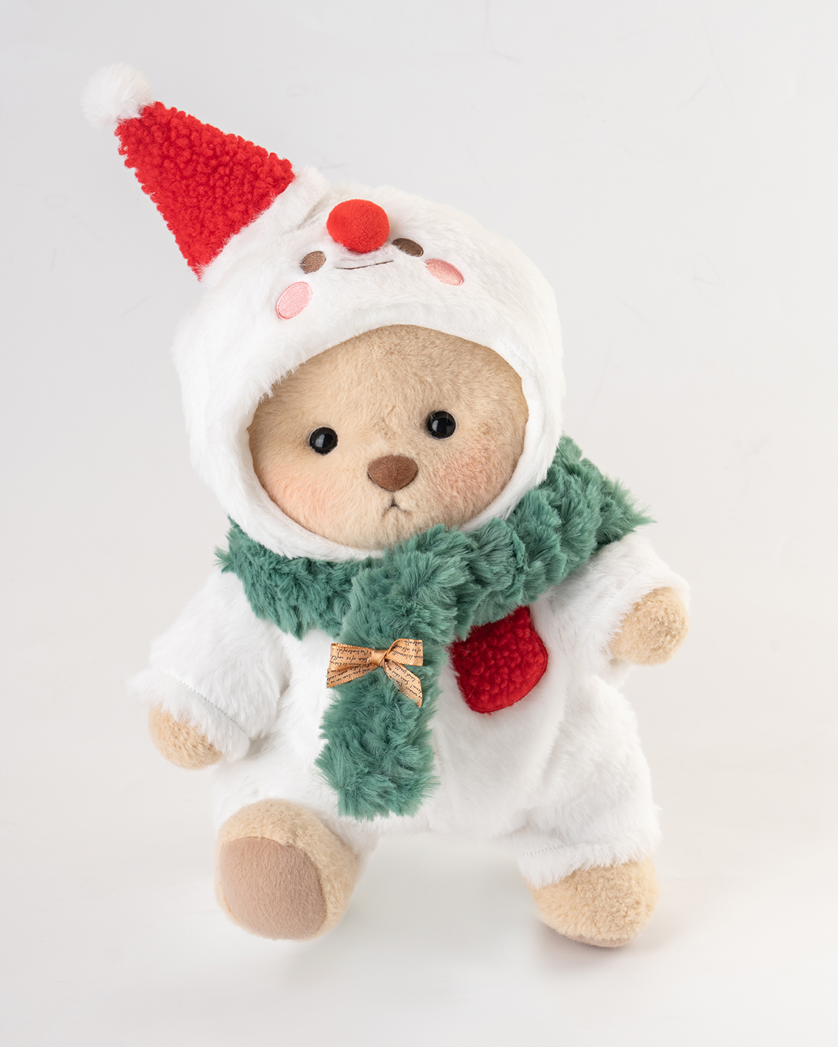 Getahug Christmas Snowman Bear | Handmade Jointed Teddy Bear Gift