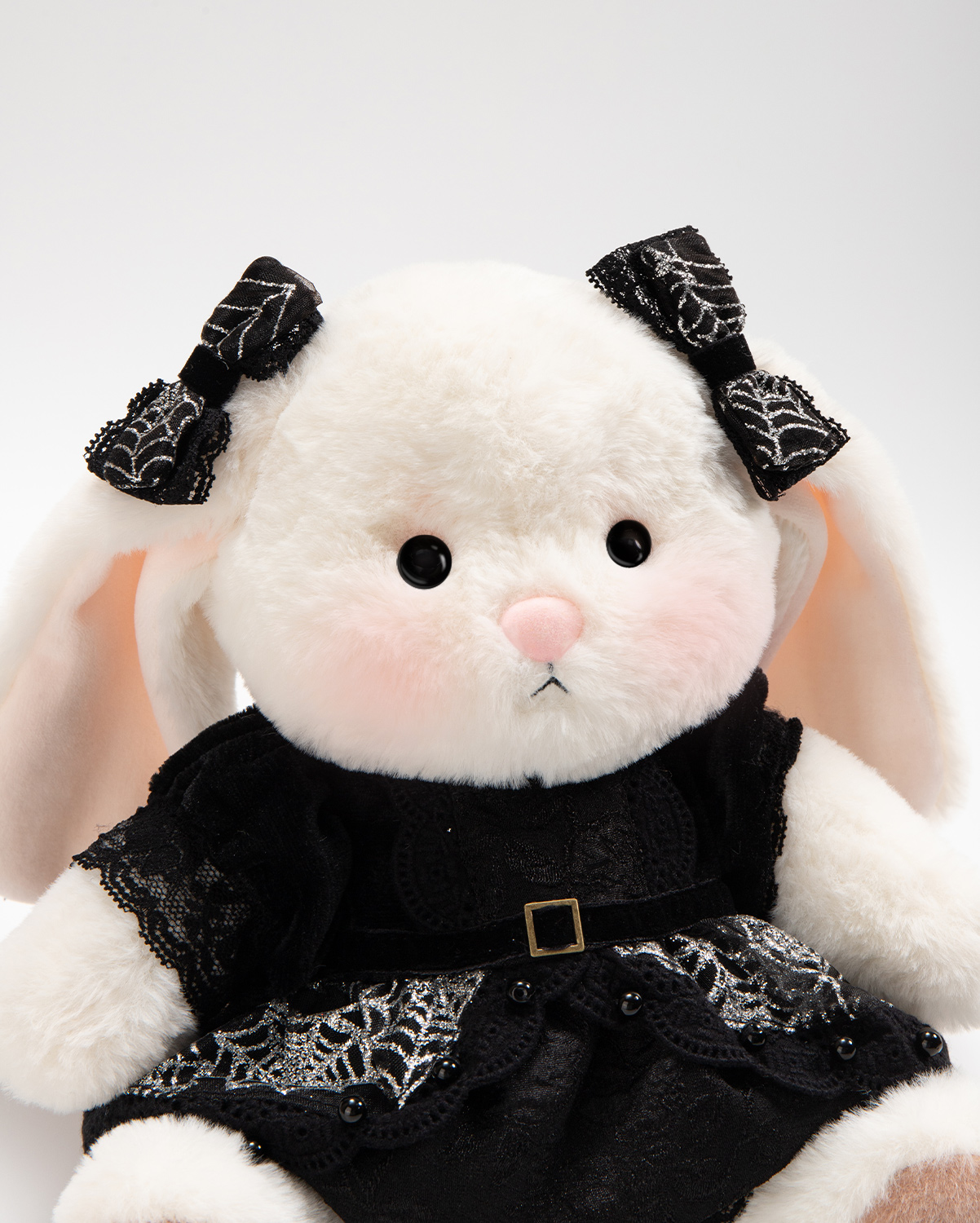 Getahug Halloween Spiderweb Lace Dress Bunny Plush | Handmade Jointed Stuffed Animal Gift