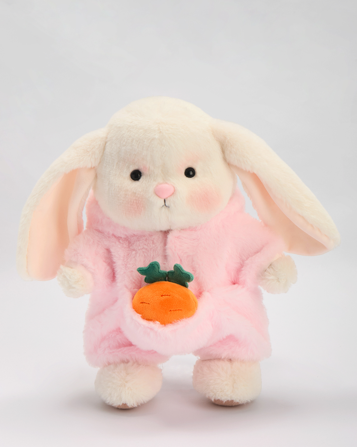 Getahug Pink Onesie Carrot Bunny | Handmade Jointed Stuffed Animal Gift (Pre-sale)