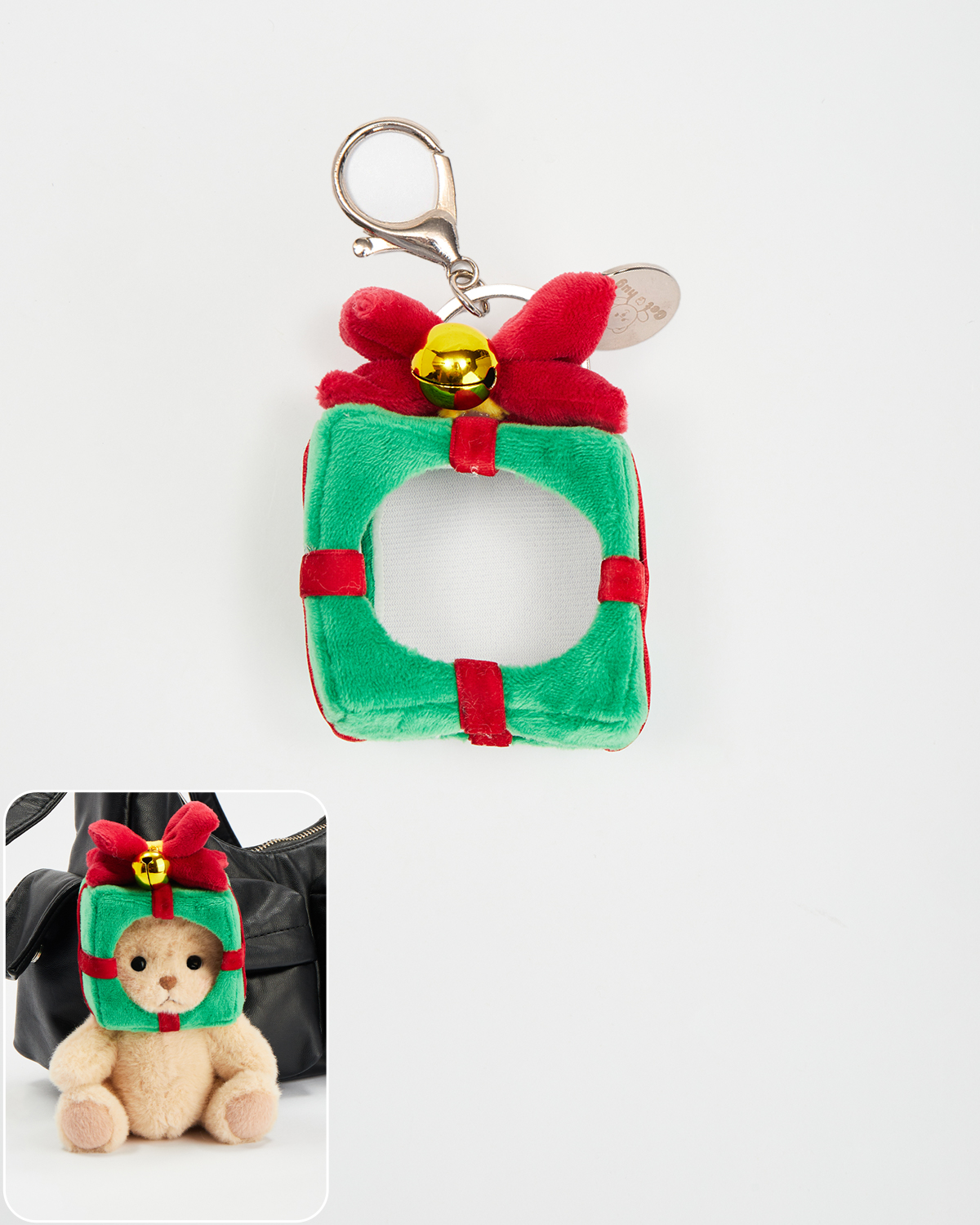 Christmas Surprise Gift Box Bag Charm Keychains (Outfit Only) | 5.9 Inches Mini Teddy Bear Clothes