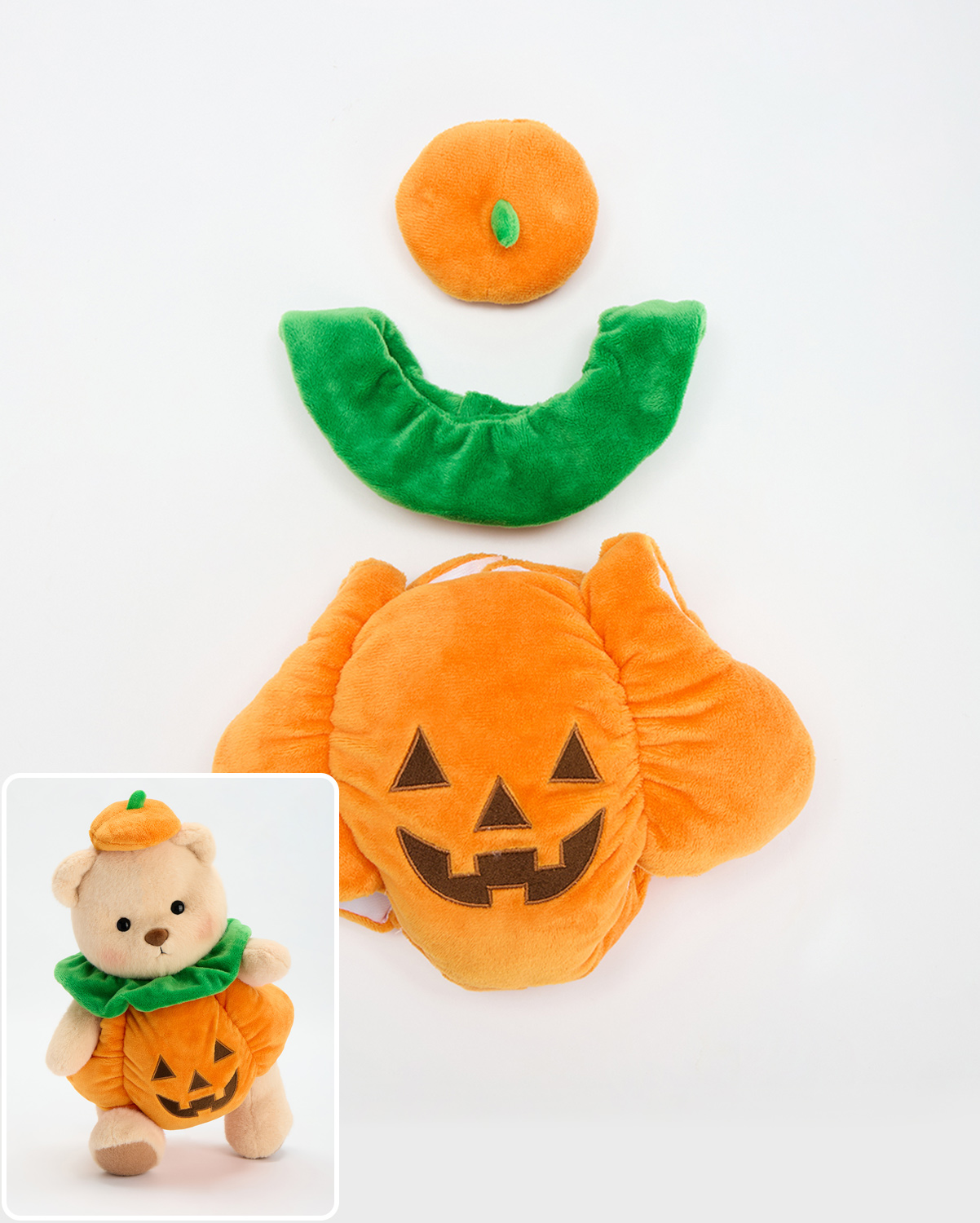 Getahug Halloween Spooky Pumpkin Bear | Handmade Jointed Teddy Bear Stuffed Animal Gift