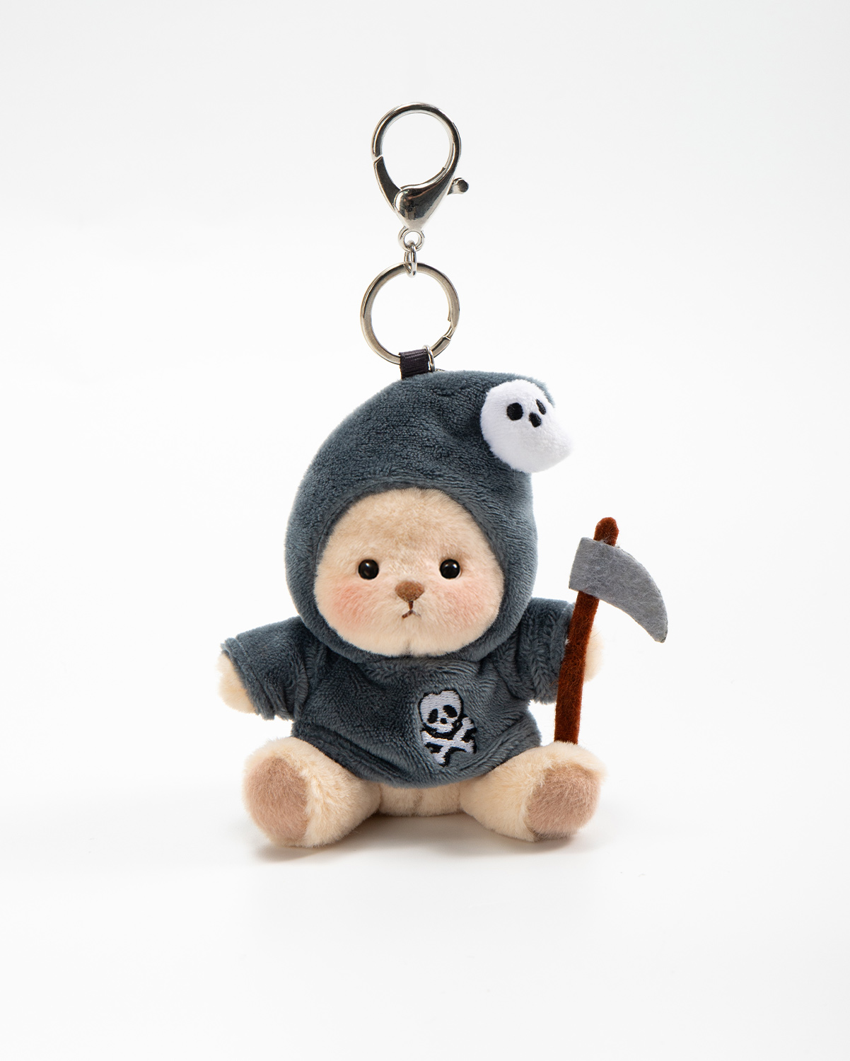 Getahug 3.9" Halloween Reaper Mini Bear Keychain | Halloween Limited Edition Fixed-limb Pocket Plush Bag Charm Gift