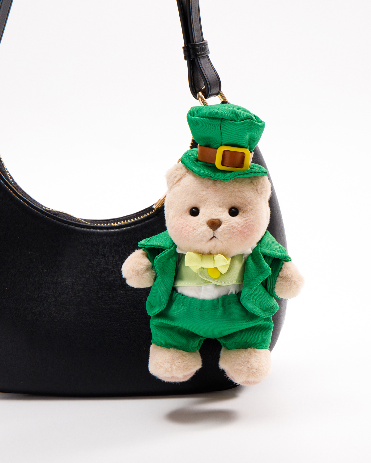 Getahug St. Patrick's Day Green Suit Mini Bear | 5.9 Inches Plush Bag Charm Stuffed Animal Keychains Gift