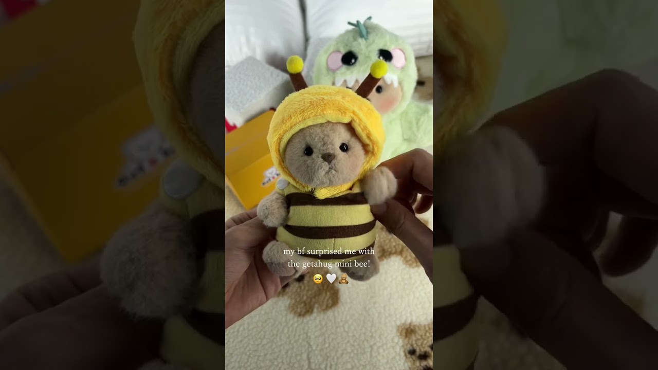 Getahug 5.9 Inches Honey Bee Brown Mini Bear Keychain Bag Charm Gift