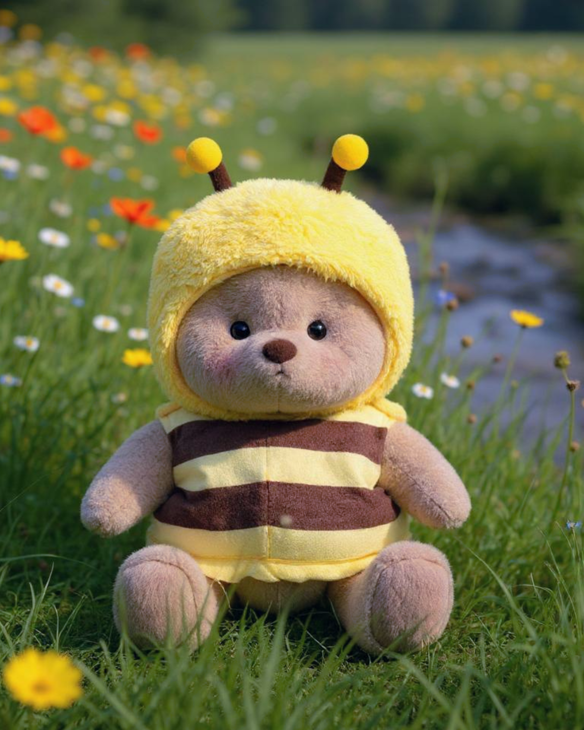Getahug Happy Little Honey Bee Bear | Handmade Jointed Teddy Bear Gift
