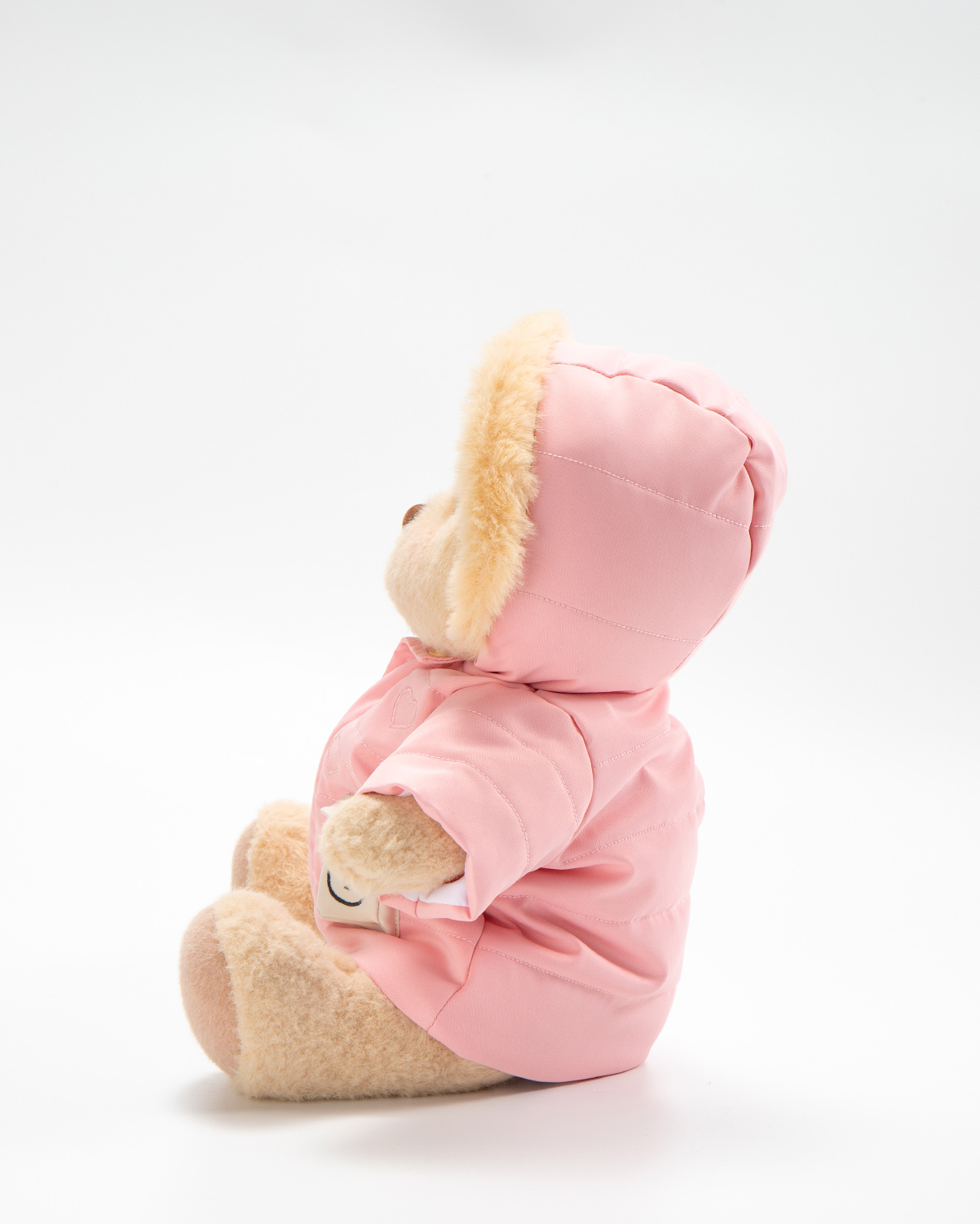 Getahug Pink Puffer Jacket Bear | Handmade Jointed Teddy Bear Stuffed Animal Gift