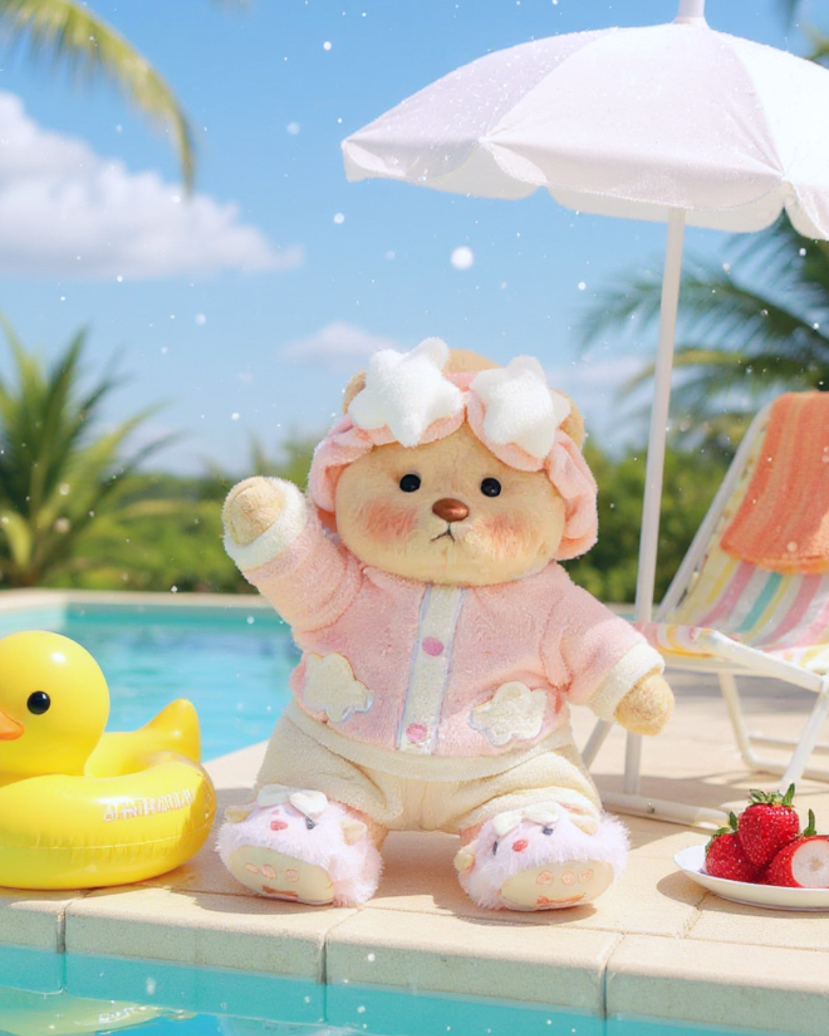 Getahug Star Hairband Pajama Bear | Handmade Jointed Teddy Bear Gift