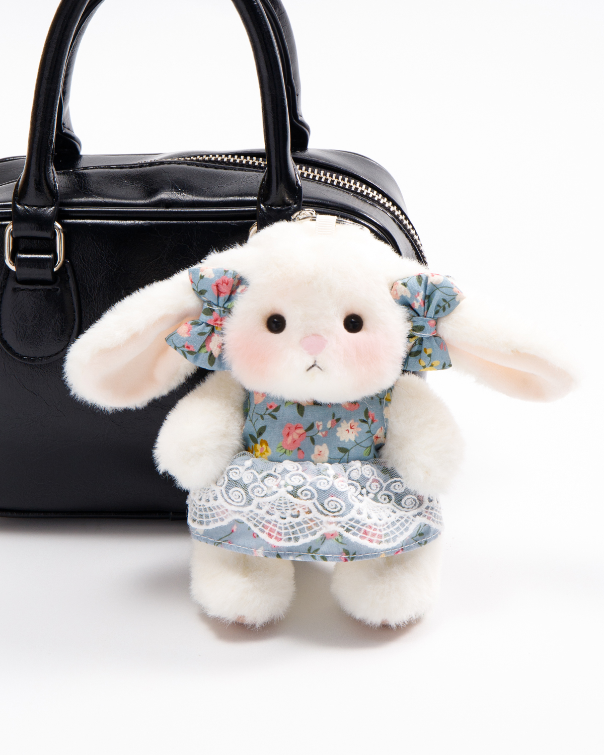 Getahug Bluebell Dress Mini Bunny Bag Charm | 5.9 Inches Soft Plush Keychains Gift
