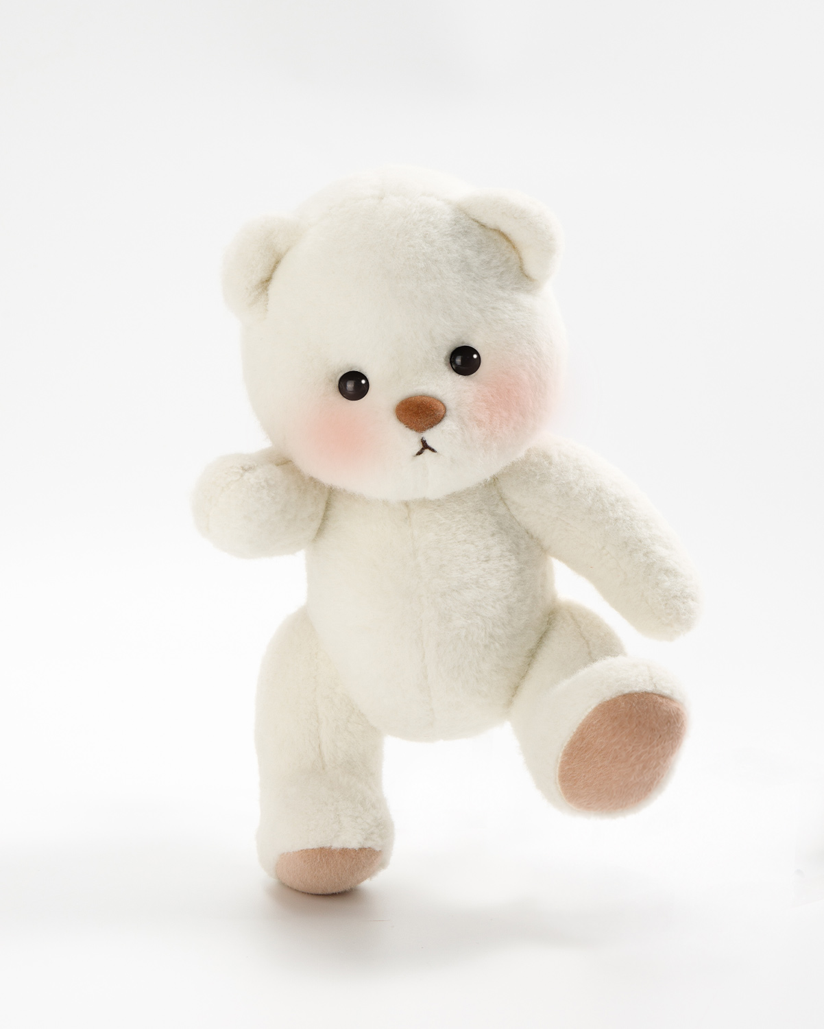 Getahug Winter The White Jointed Teddy Bear | Handmade Stuffed Animal Gift