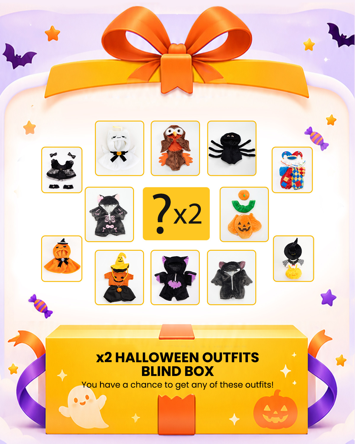 🎁🎃Getahug Halloween Surprise Outfit Blind Box | 12 Inches Teddy Bear Clothes