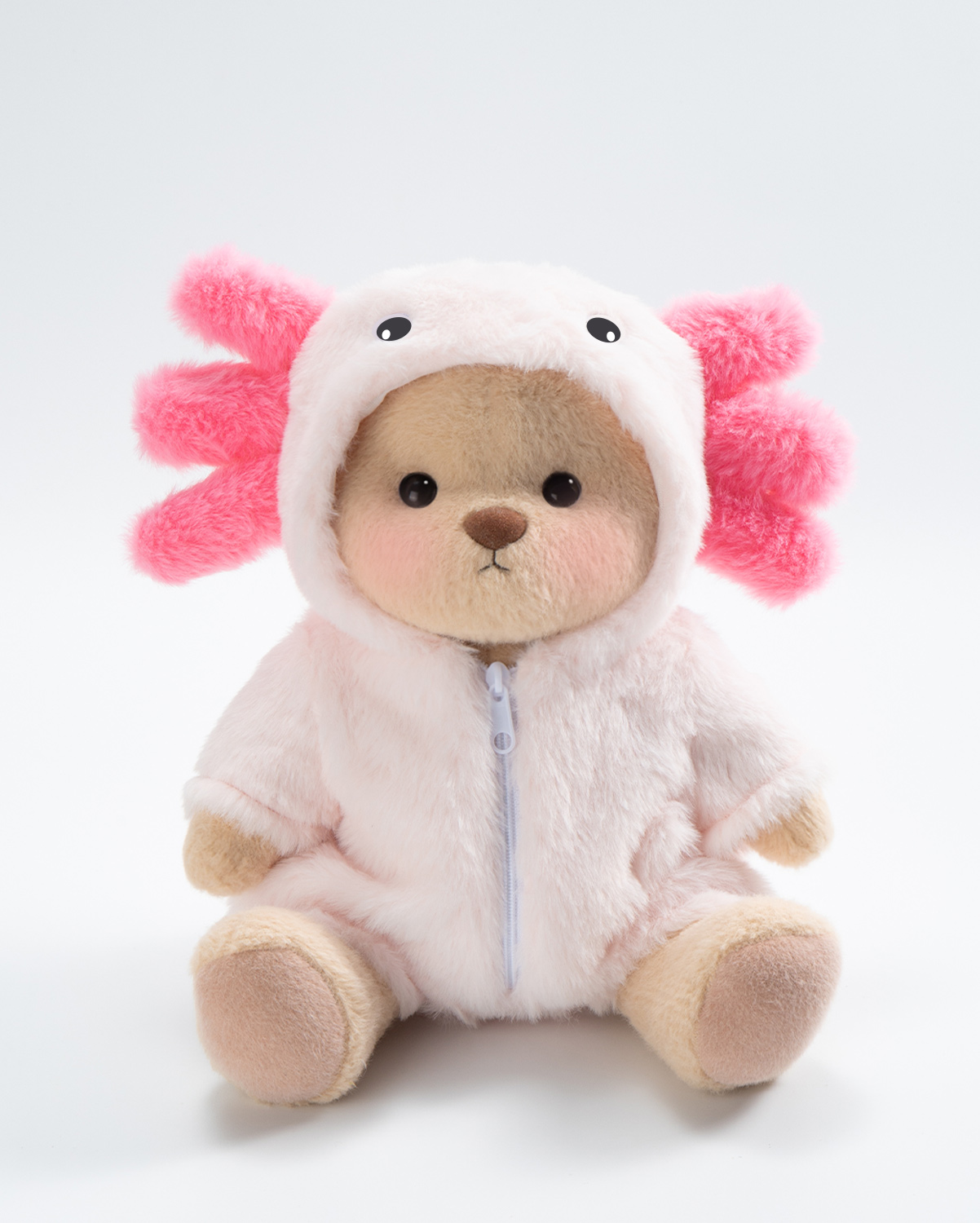 Getahug Pink Axolotl Bear | Handmade Jointed Teddy Bear Stuffed Animal Gift