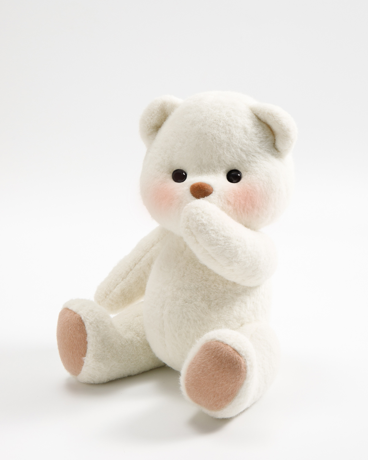 Getahug Winter The White Jointed Teddy Bear | Handmade Stuffed Animal Gift
