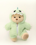 Furry Green Dino Brown Bear