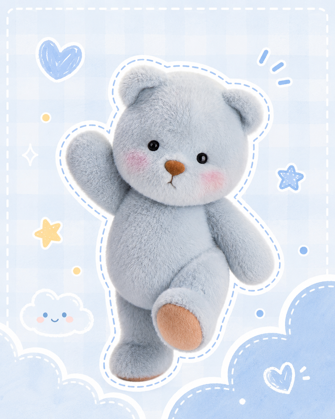 Getahug Cute 12 Inches Jointed Teddy Bear Handmade Gift Collection 