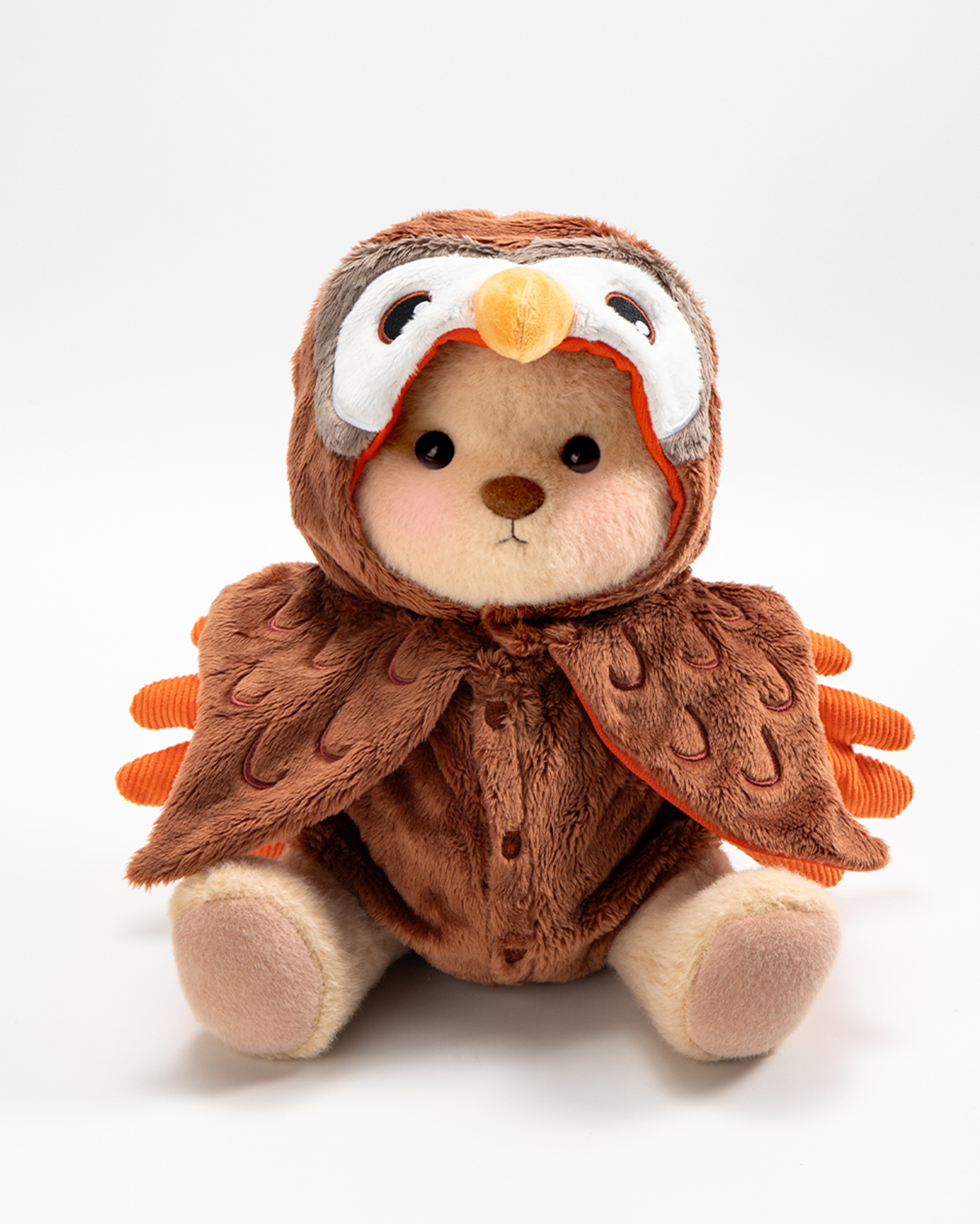 Getahug Halloween Moonlit Owl Bear | Handmade Jointed Teddy Bear Stuffed Animal Gift