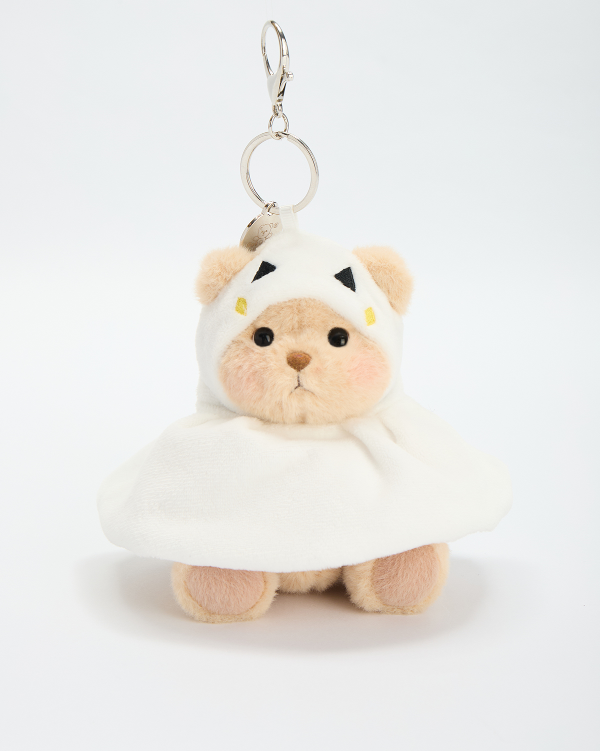 Getahug White Ghost Mini Bear Keychain | 5.9 Inches Stuffed Animal Bag Charm Halloween Gift