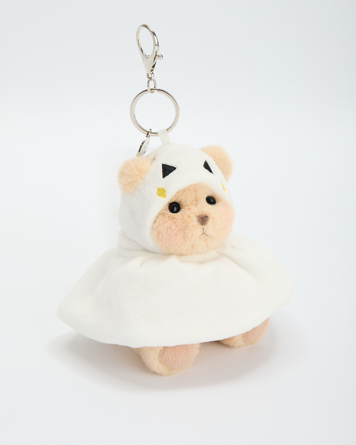 Getahug White Ghost Mini Bear Keychain | 5.9 Inches Stuffed Animal Bag Charm Halloween Gift