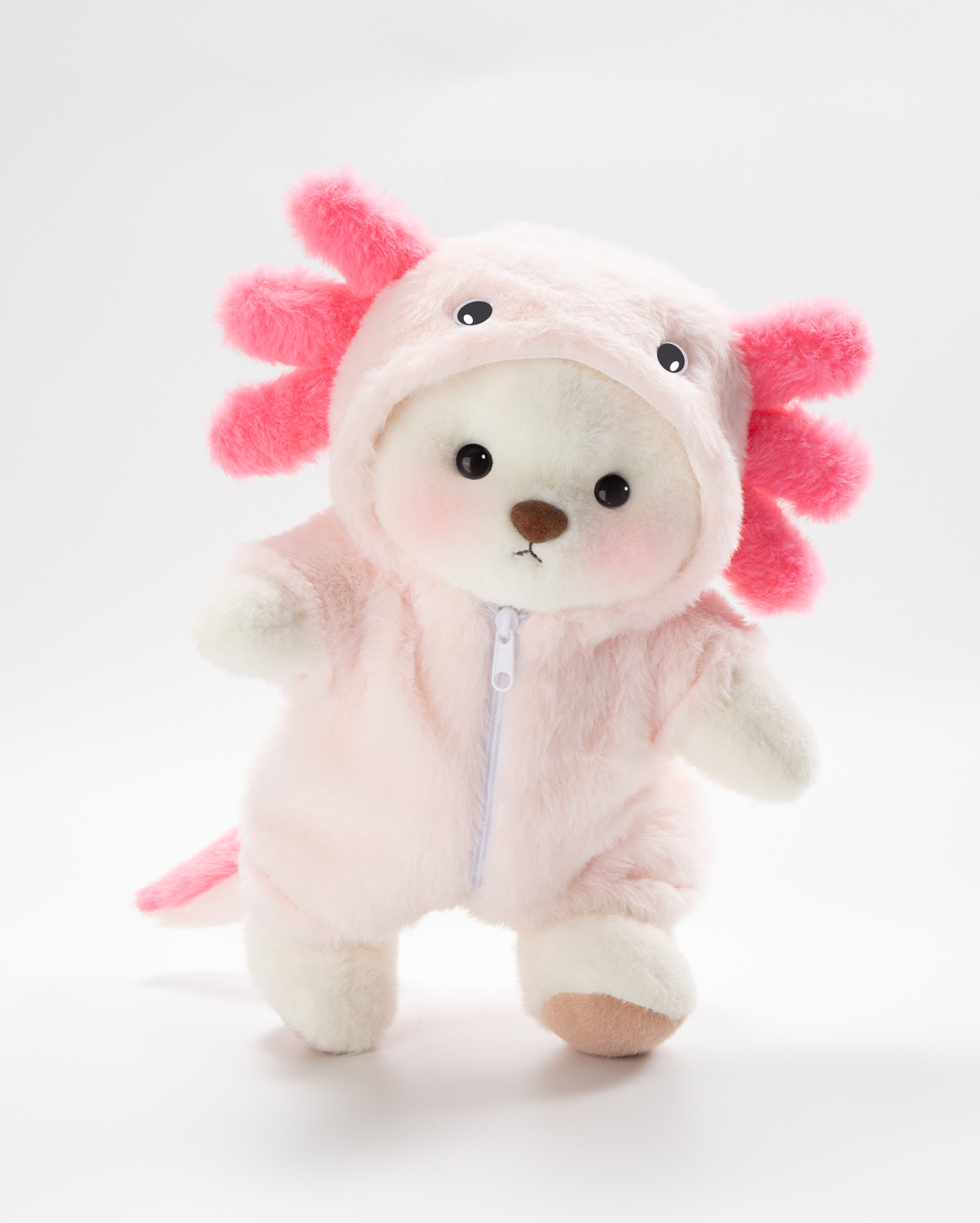 Getahug Pink Axolotl Bear | Handmade Jointed Teddy Bear Stuffed Animal Gift