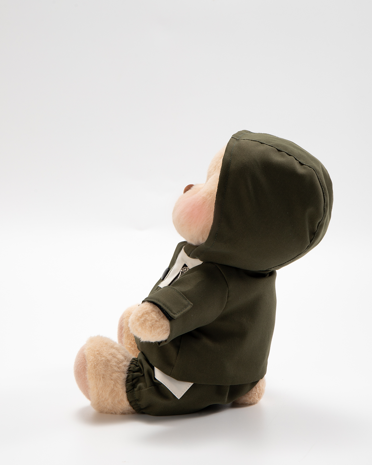 Getahug Green Waterproof Jacket Bear | Handmade Jointed Teddy Bear Stuffed Animal Gift