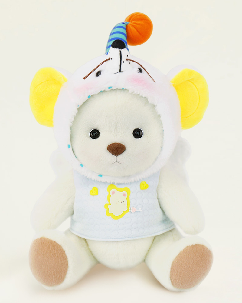 Little Mouse Bear Suit / Handmade Jointed Teddy Bear Gifts, White Bear With Outfits
